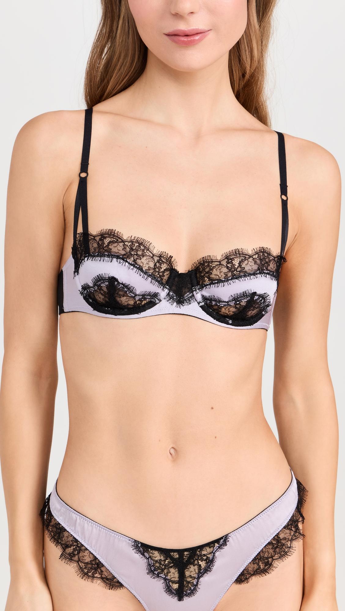 Lace Inset Balconette Bra by KIKI DE MONTPARNASSE