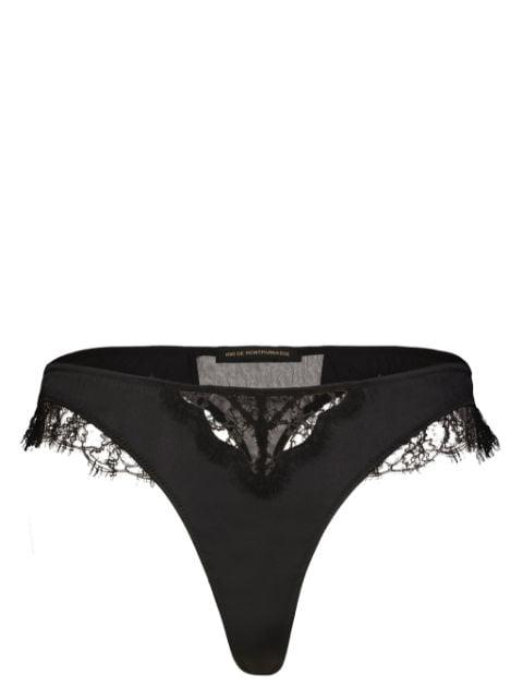 Lace Inset thong by KIKI DE MONTPARNASSE