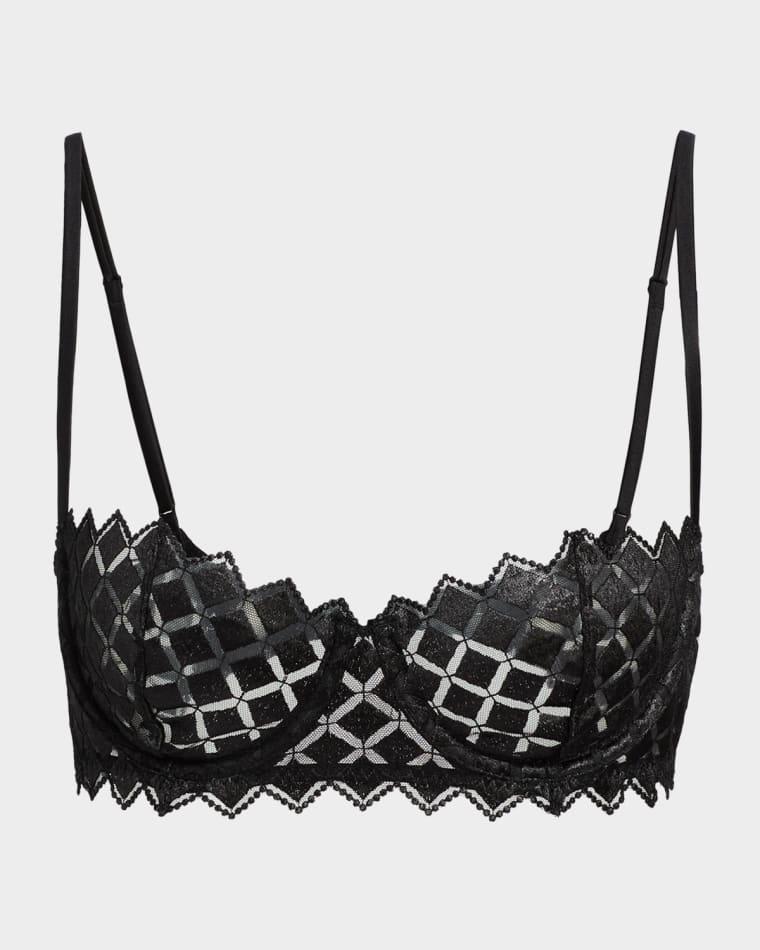 Lamine Embroidered Balconette Bra by KIKI DE MONTPARNASSE