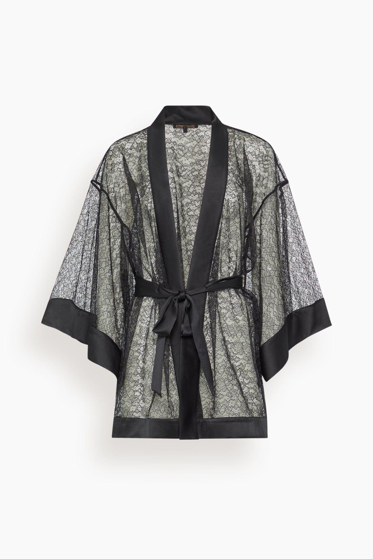 Petite Fleur Kimono in Black by KIKI DE MONTPARNASSE