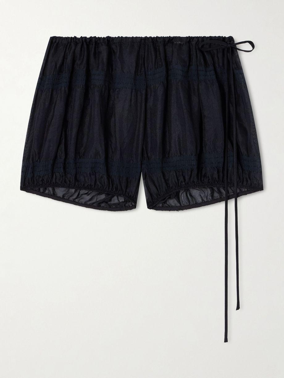 Smocked silk-blend voile shorts by KIKI DE MONTPARNASSE
