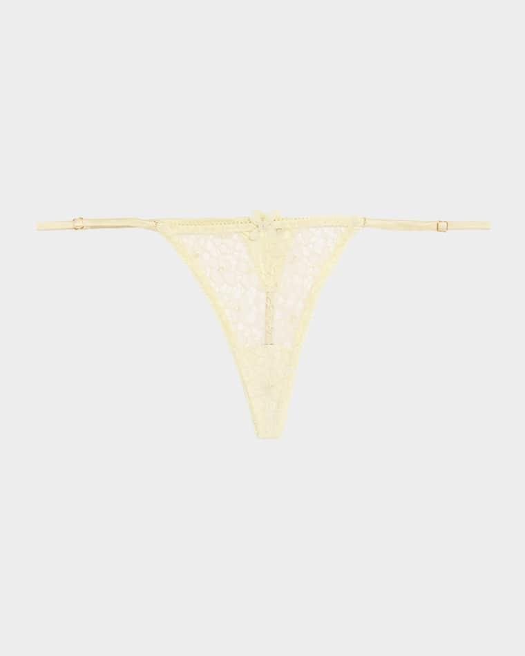 Vinca Beaded Floral Lace G-String by KIKI DE MONTPARNASSE