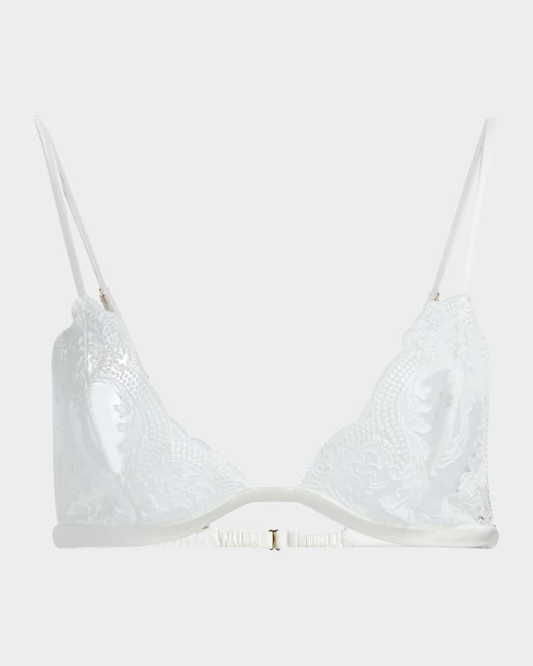 Voltaire Embroidered Lace Triangle Bra by KIKI DE MONTPARNASSE