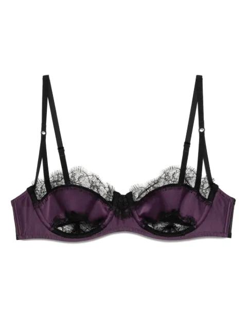 lace inset balconette bra by KIKI DE MONTPARNASSE