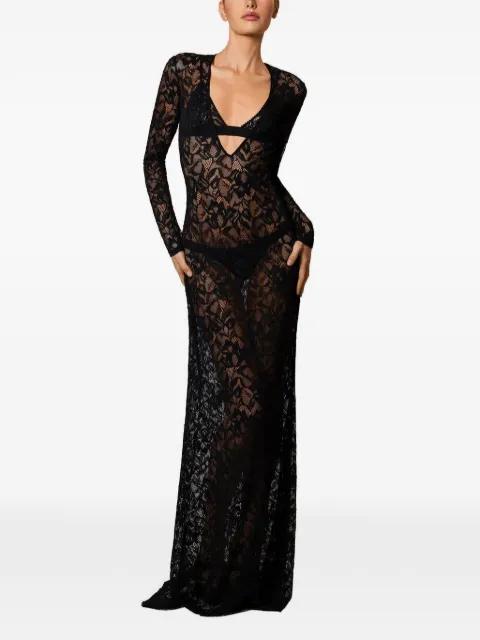 sophie floral-lace long-sleeve maxi dress by KIKI DE MONTPARNASSE