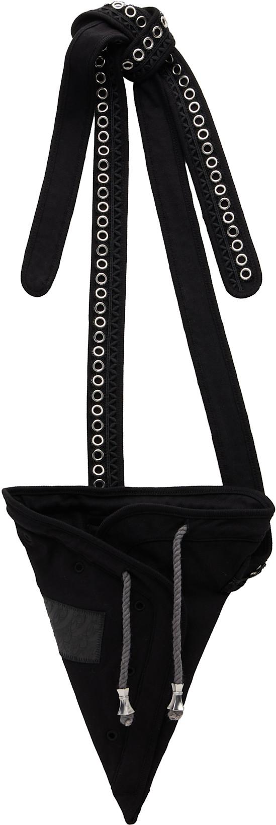 Black Hatha Jersey Bag by KIKO KOSTADINOV