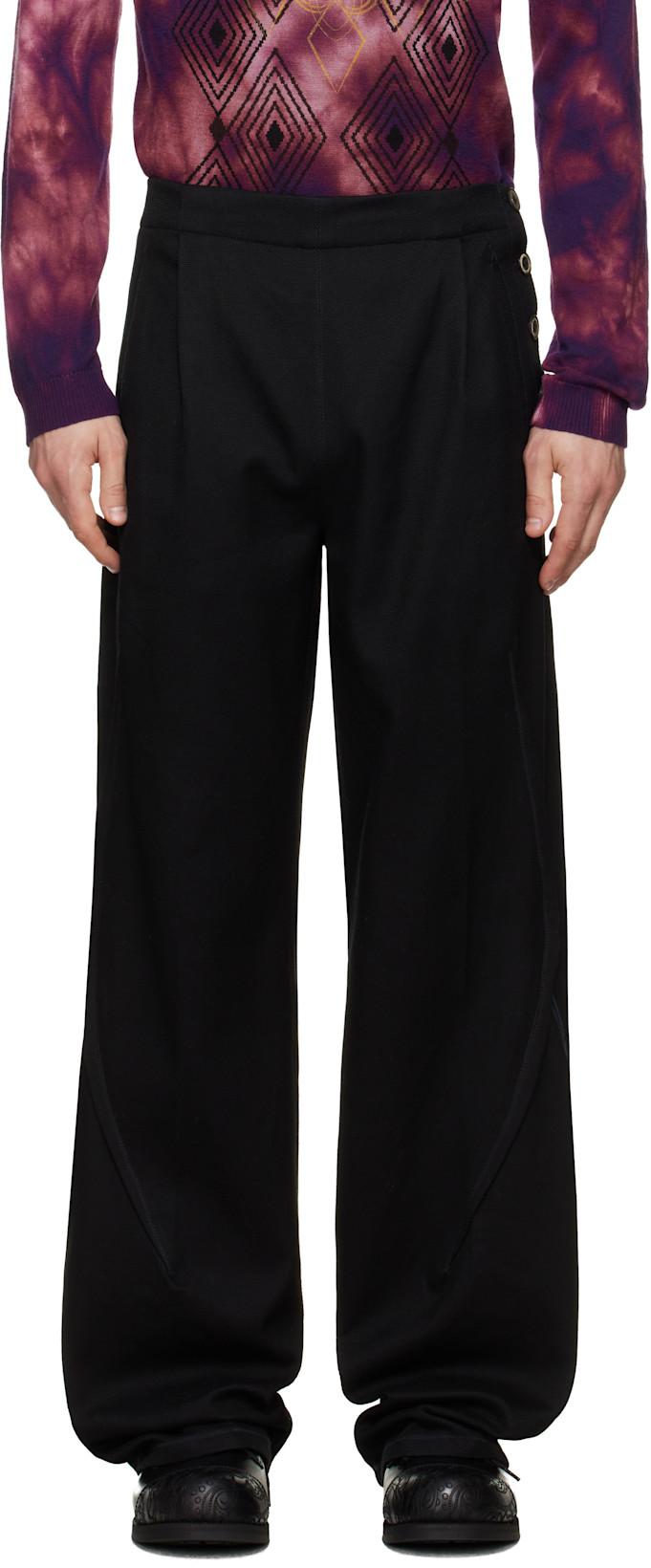 Black Vig K-Dart Trousers by KIKO KOSTADINOV