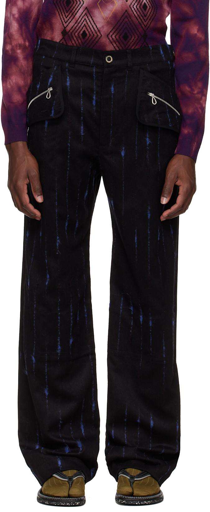 Black & Blue Komlo Trousers by KIKO KOSTADINOV