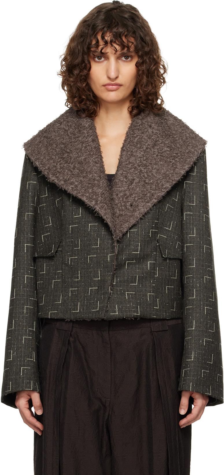 Black & Brown Mimi Jacket by KIKO KOSTADINOV