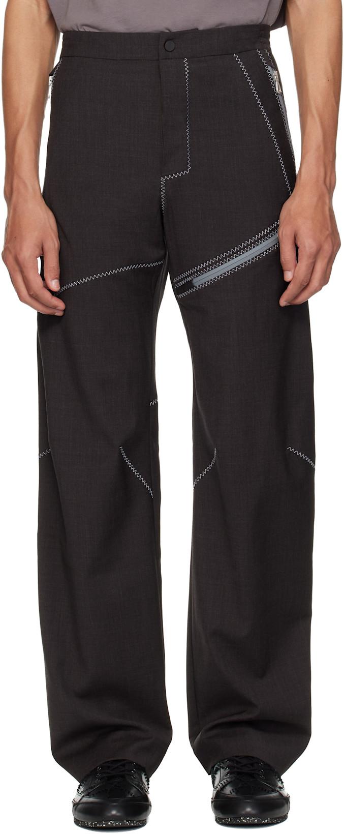 Brown Fosco Trousers by KIKO KOSTADINOV