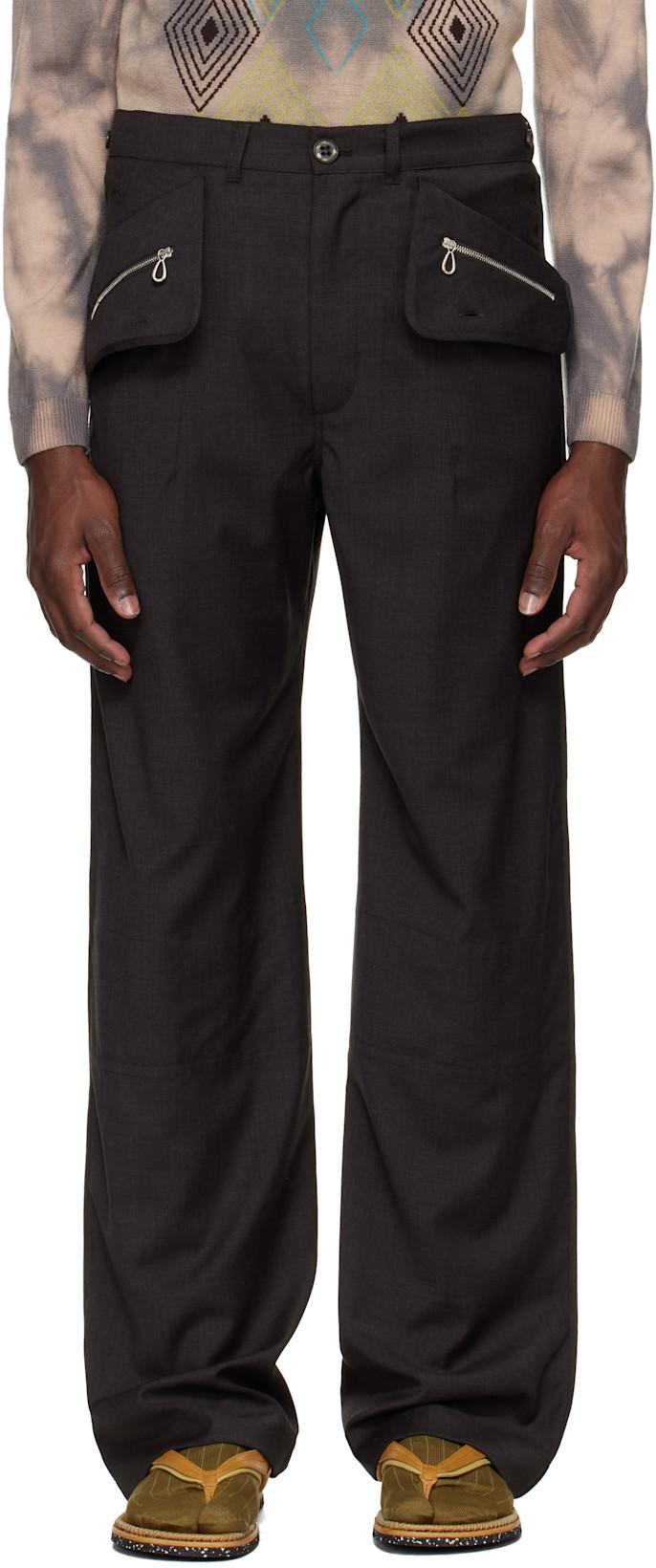 Brown Komlo Trousers by KIKO KOSTADINOV