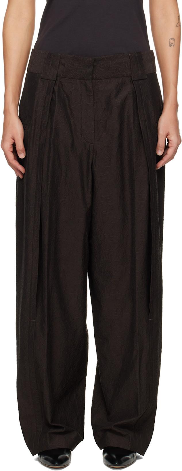 Brown Mimi Trousers by KIKO KOSTADINOV