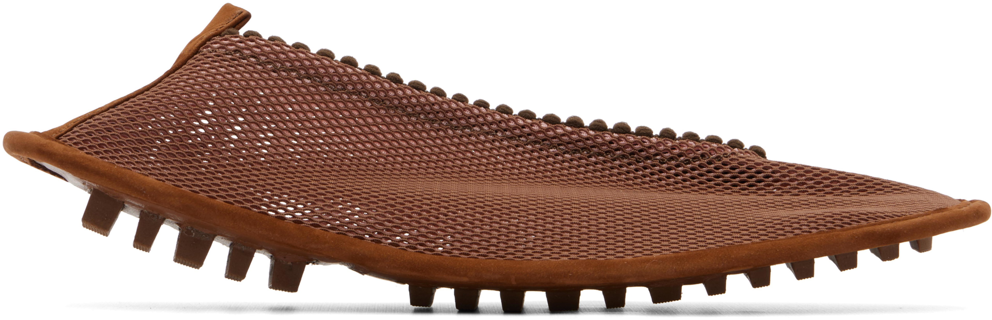 Brown Ramberg Slip-On Flats by KIKO KOSTADINOV
