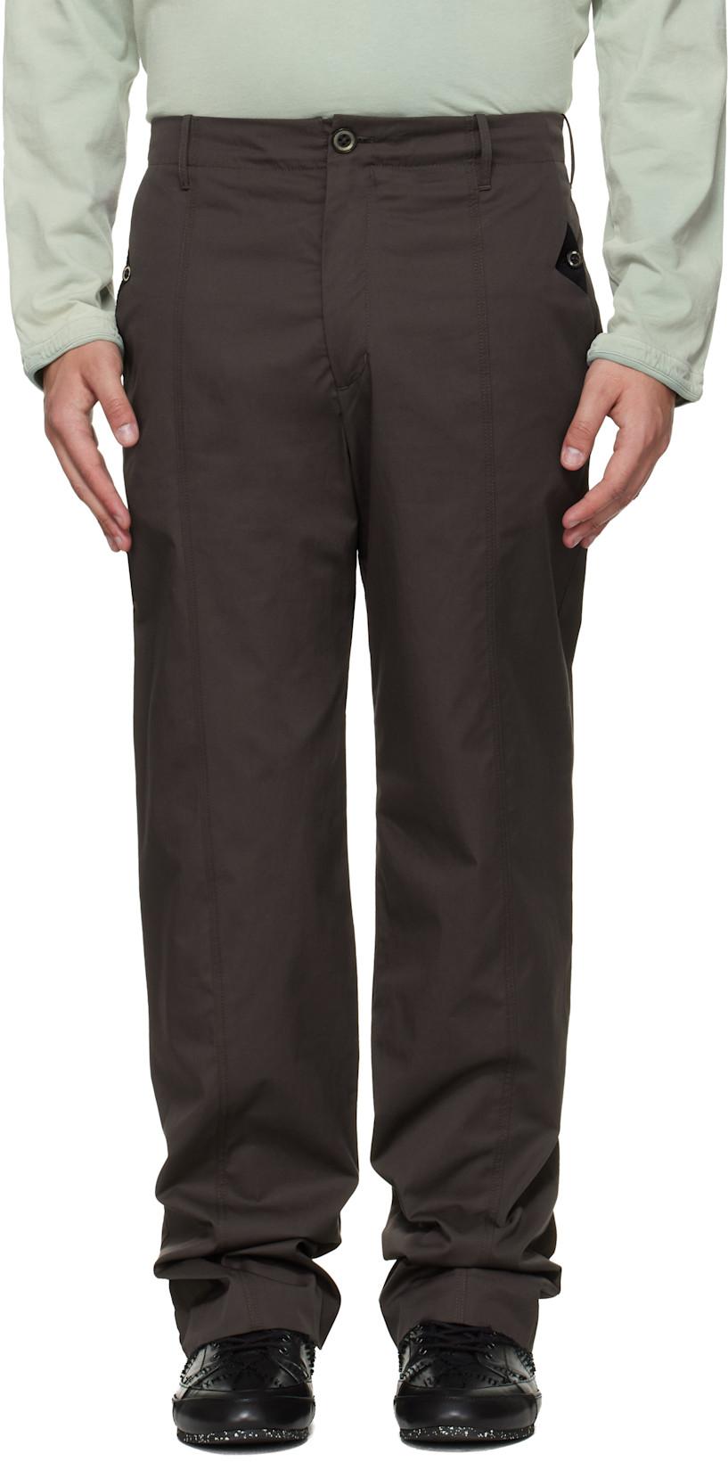 Brown Veca Uniform Trousers by KIKO KOSTADINOV