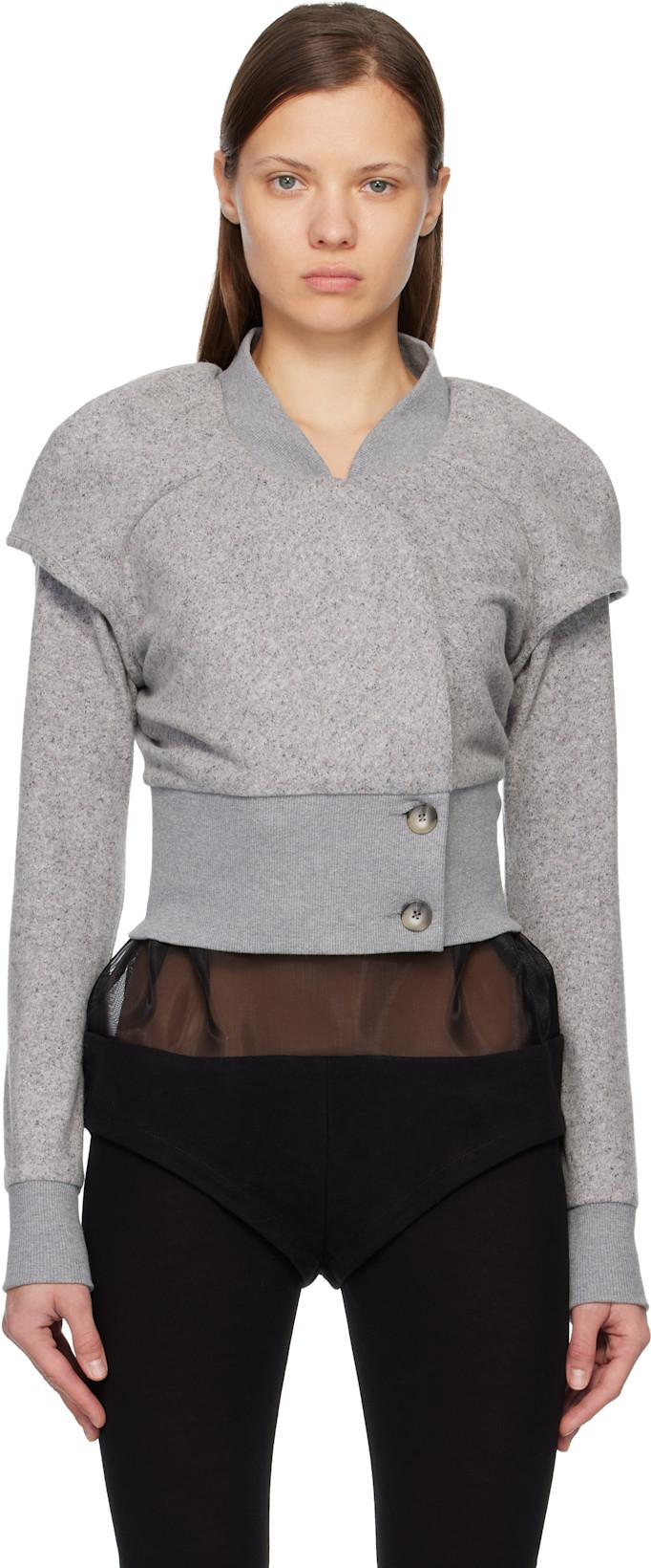 Gray Lauterbach Jersey Jacket by KIKO KOSTADINOV