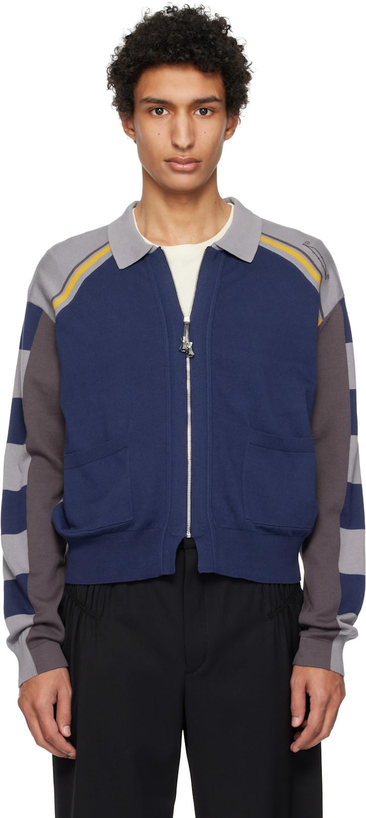 Gray & Blue Kest Cardigan by KIKO KOSTADINOV