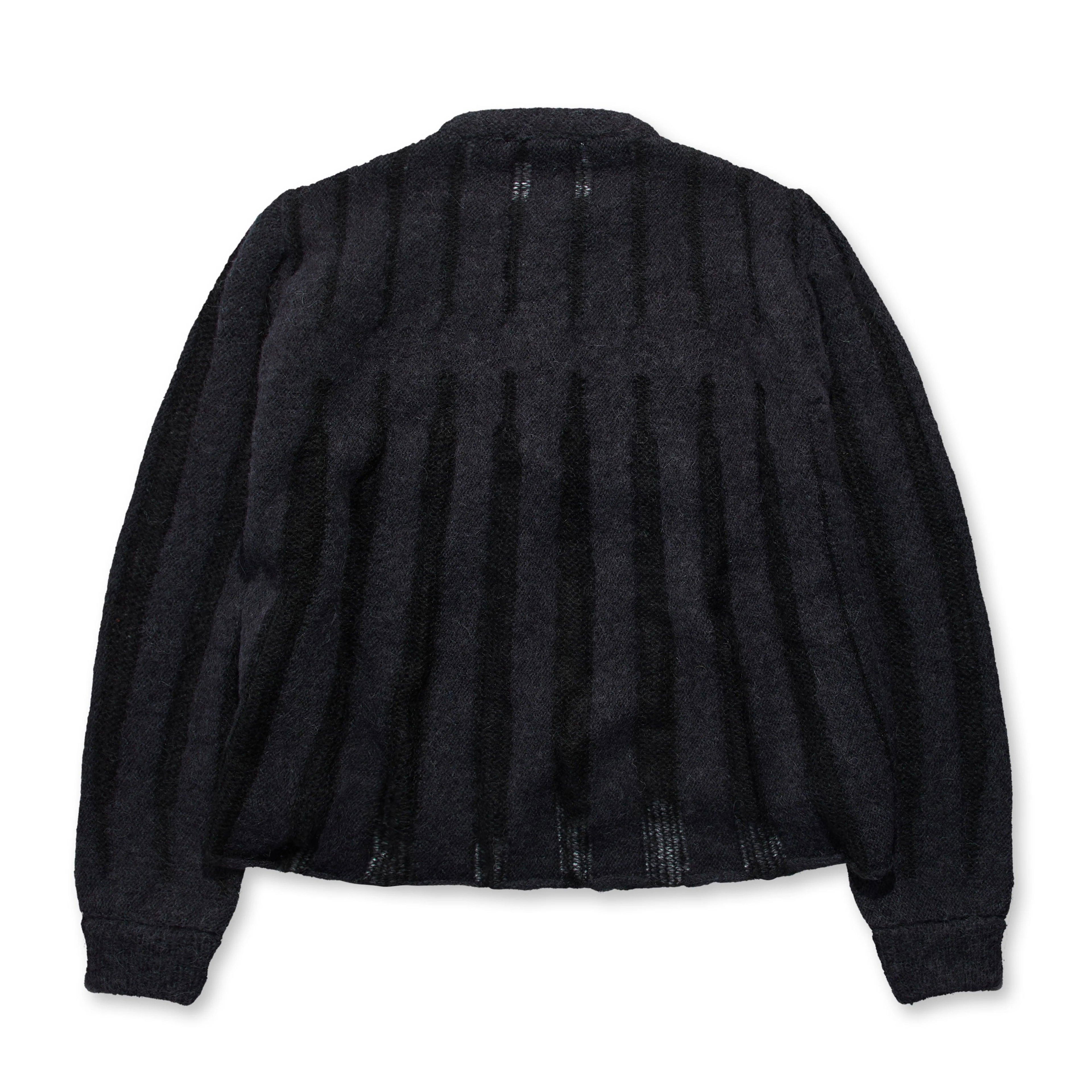 KIKO KOSTADINOV - Men's Danh Rib Cardigan - (Raisin Black) by KIKO KOSTADINOV KIKO KOSTADINOV - Men's Danh Rib Cardigan - (Raisin Black) by KIKO KOSTADINOV