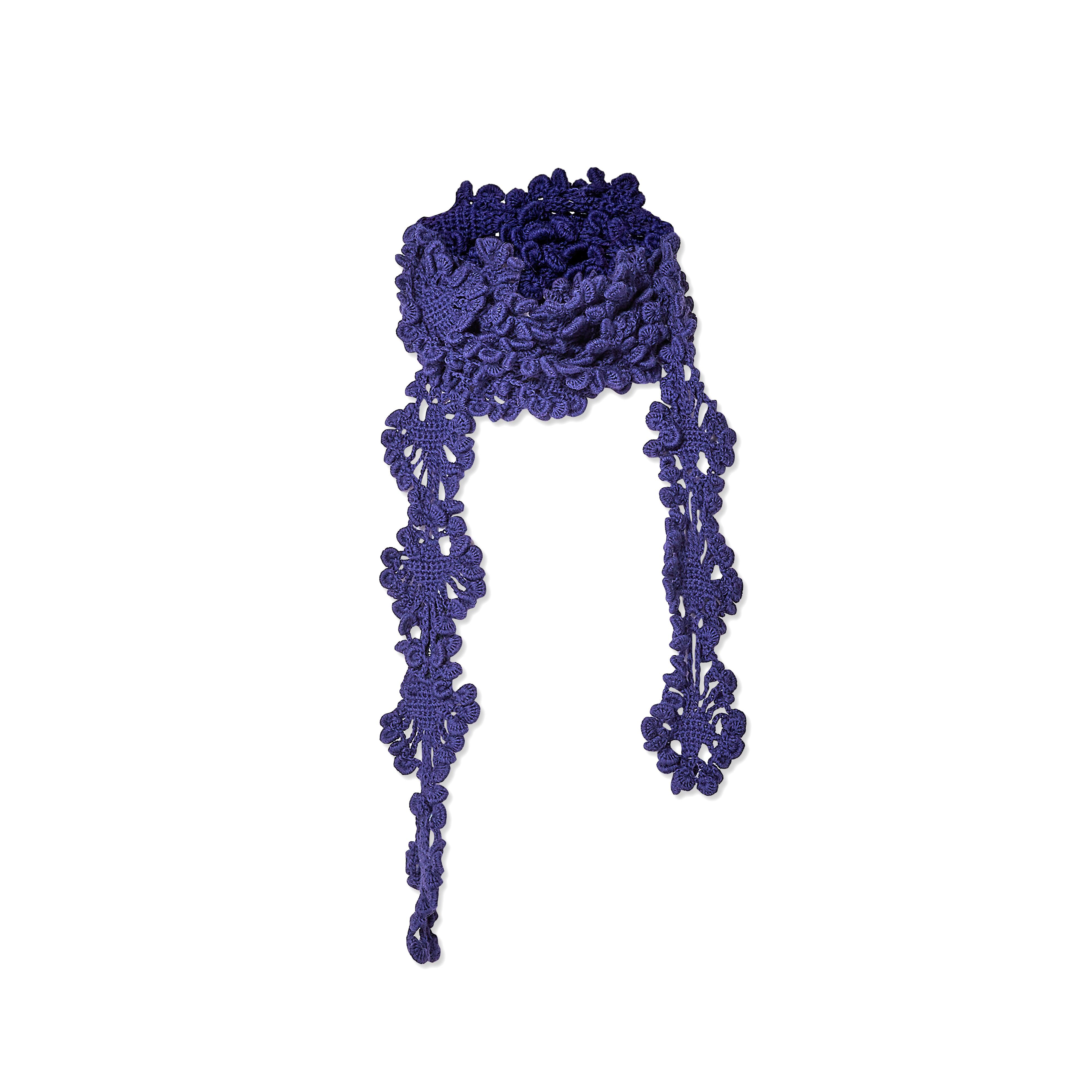 Kiko Kostadinov Cruma Crochet Scarf (Purple) by KIKO KOSTADINOV