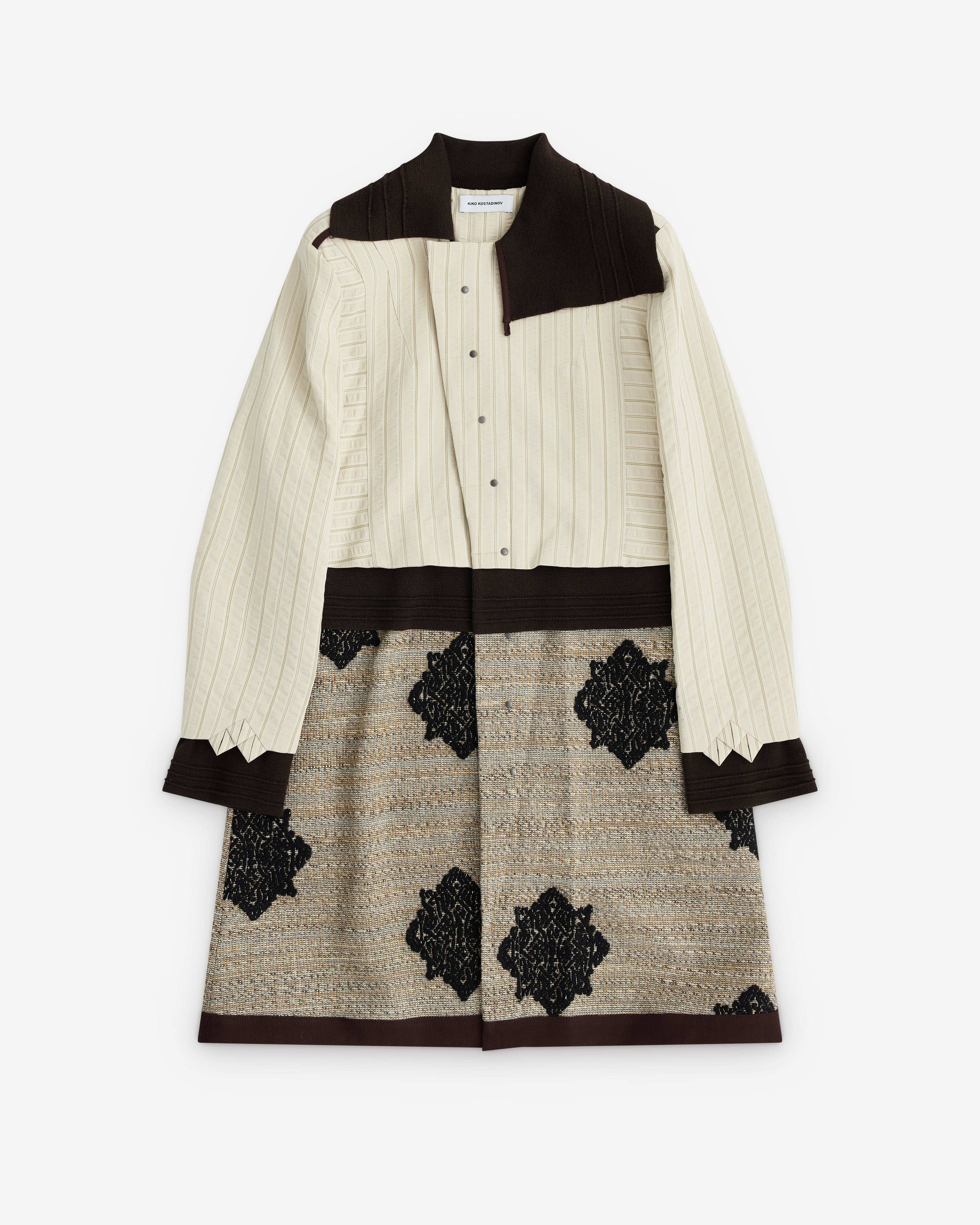 Kiko Kostadinov - Men’s Estike Long Coat - (Ivory) by KIKO KOSTADINOV