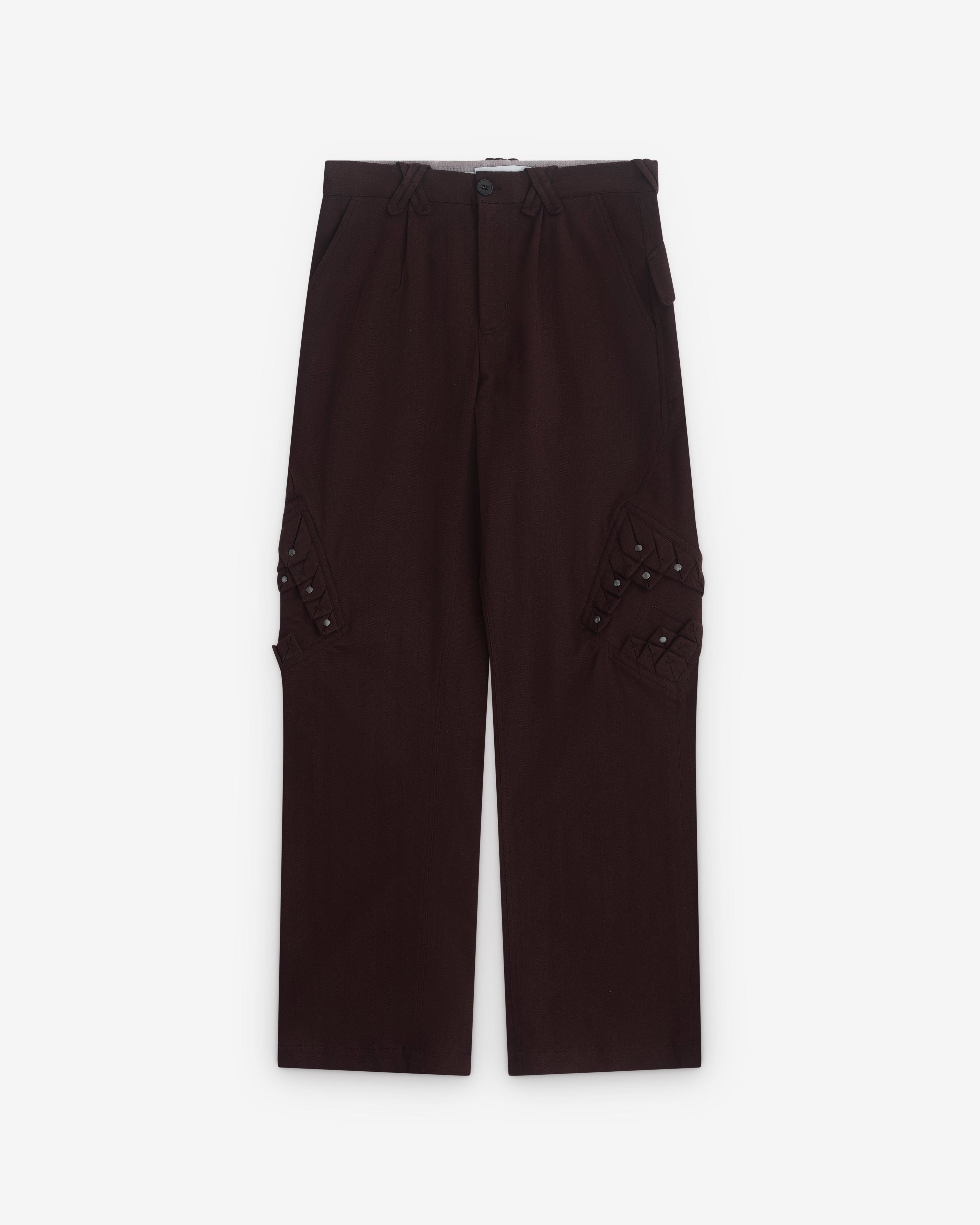 Kiko Kostadinov - Men's Estike Trouser - (Wood Brown) by KIKO KOSTADINOV