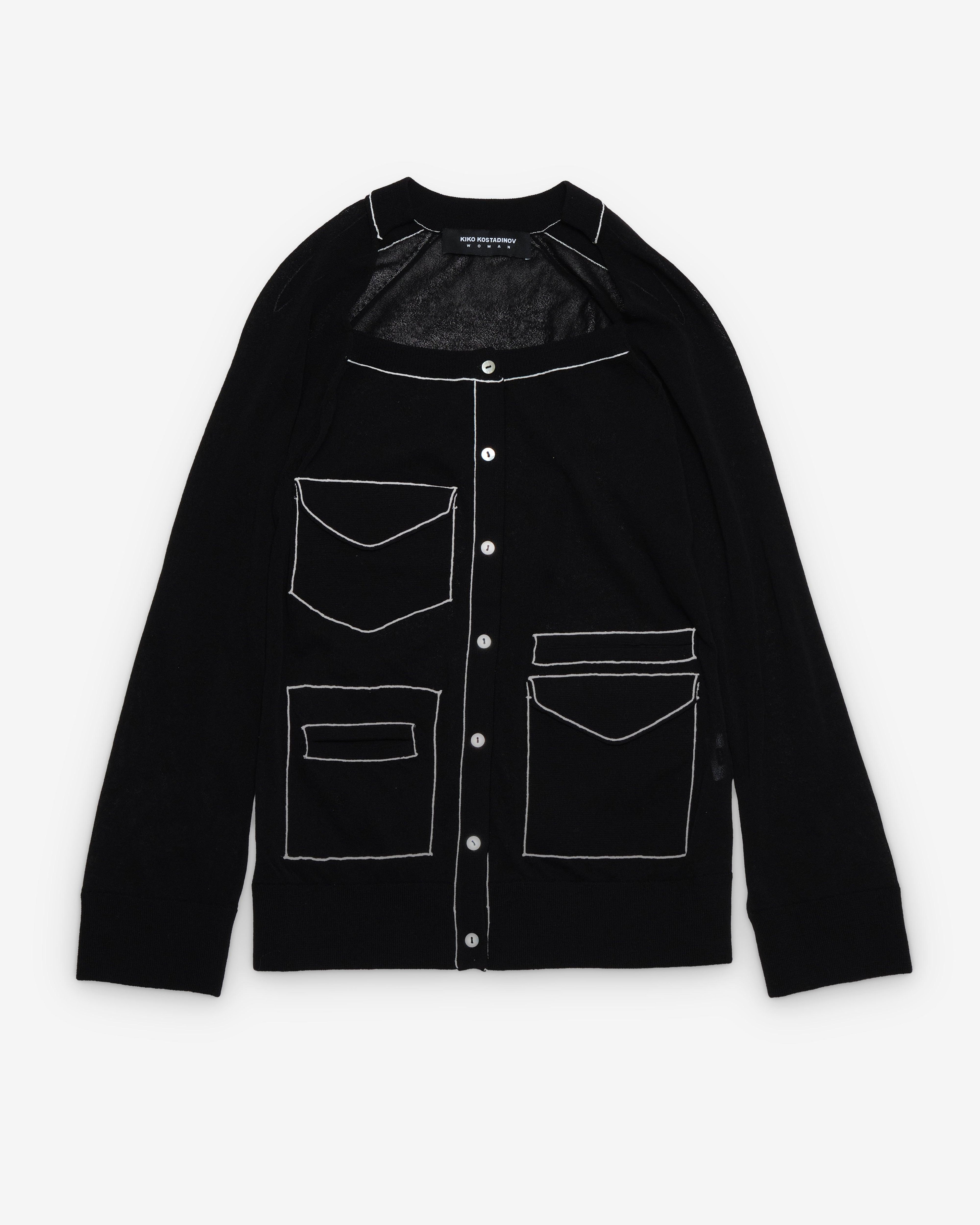 Kiko Kostadinov - Women's Kreiner Knit Cardigan - (Black) by KIKO KOSTADINOV