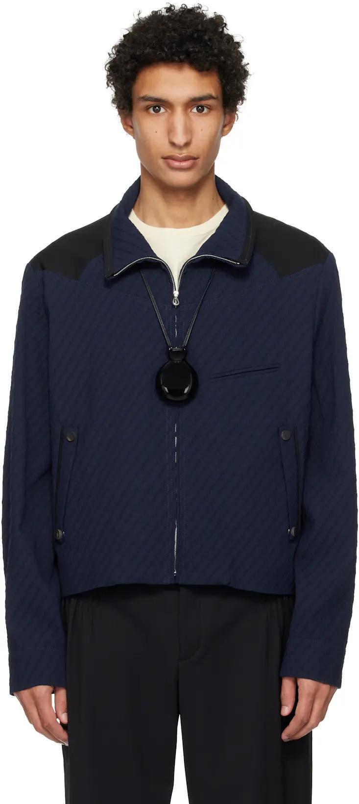 Navy Noro Jacket by KIKO KOSTADINOV