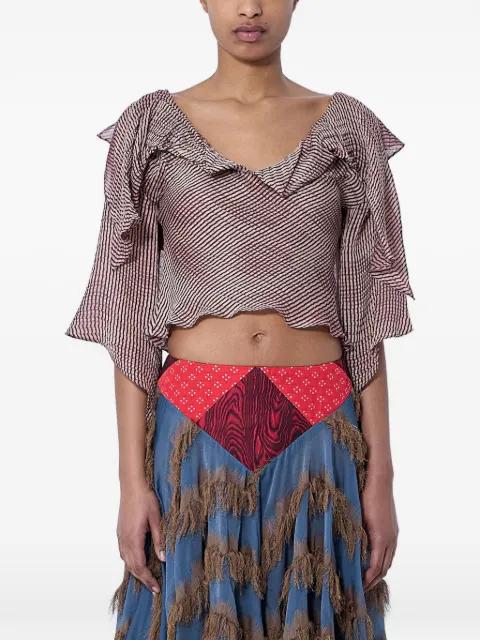 Plexus ruffled-draped blouse by KIKO KOSTADINOV