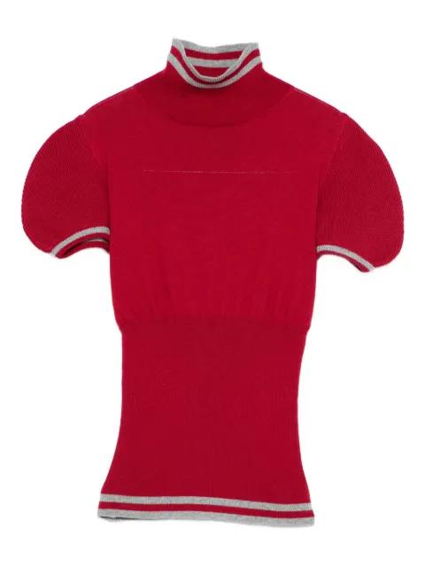Simone striped-trim knitted top by KIKO KOSTADINOV