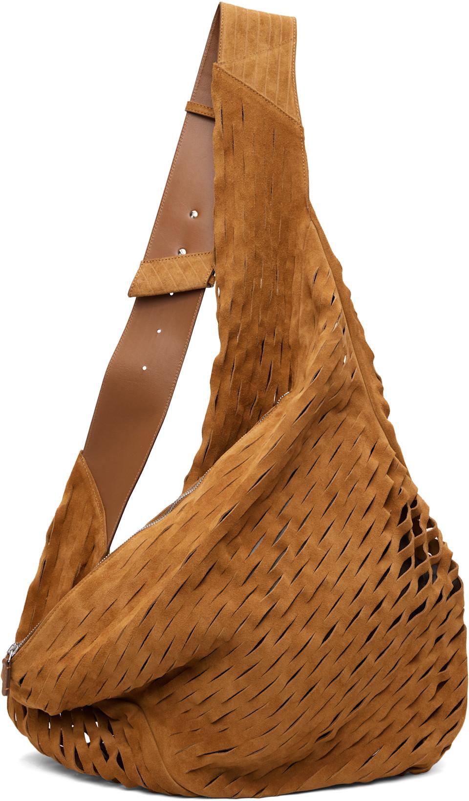 Tan Fiore Twisted Bag by KIKO KOSTADINOV