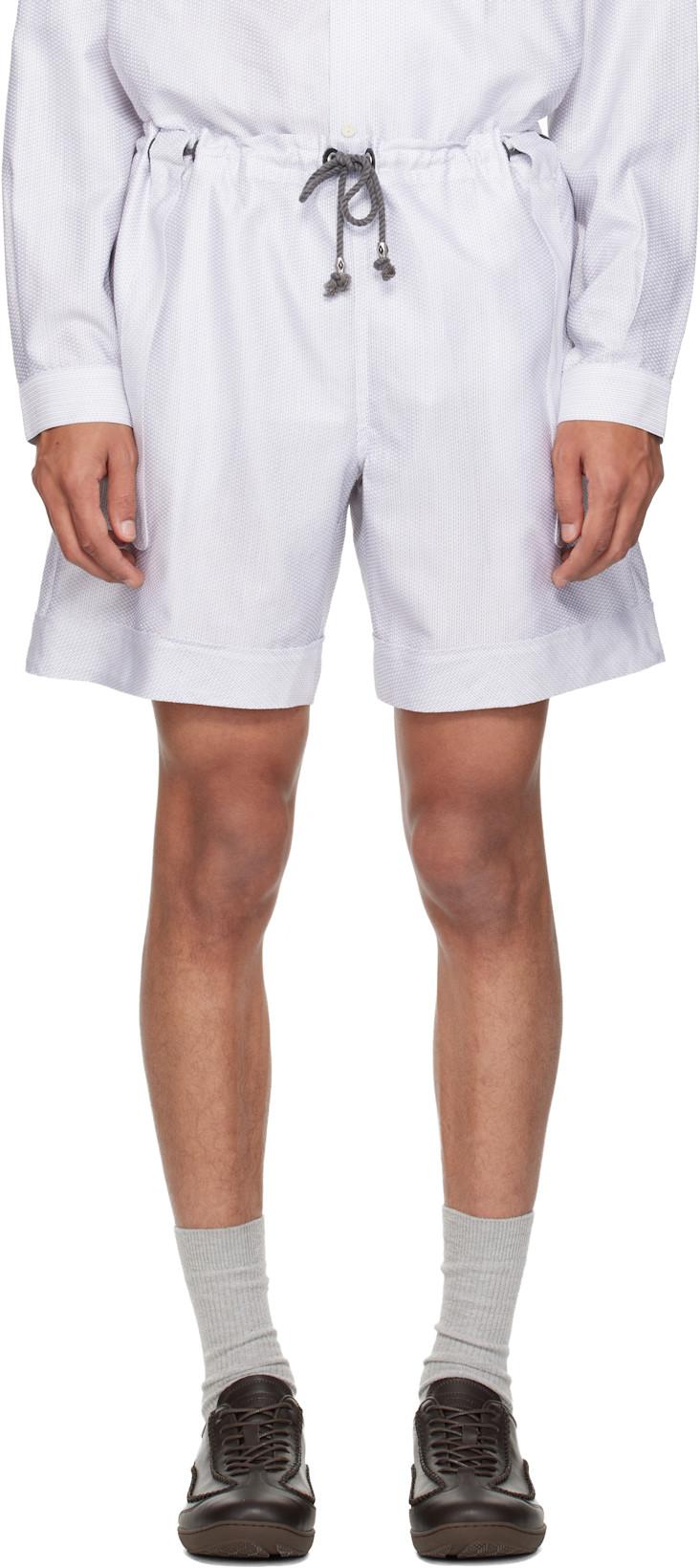 White Kyan Shorts by KIKO KOSTADINOV