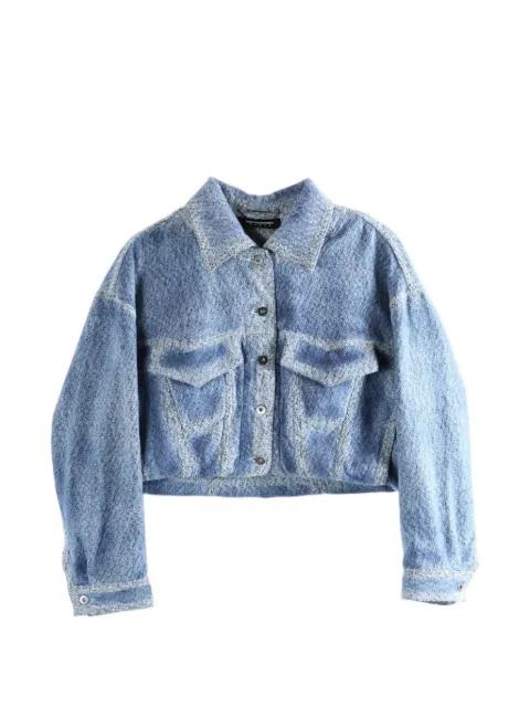 acid-wash cropped jacket by KIKO KOSTADINOV