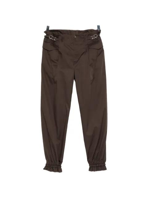 buckle-detail ruffled-cuff trousers by KIKO KOSTADINOV