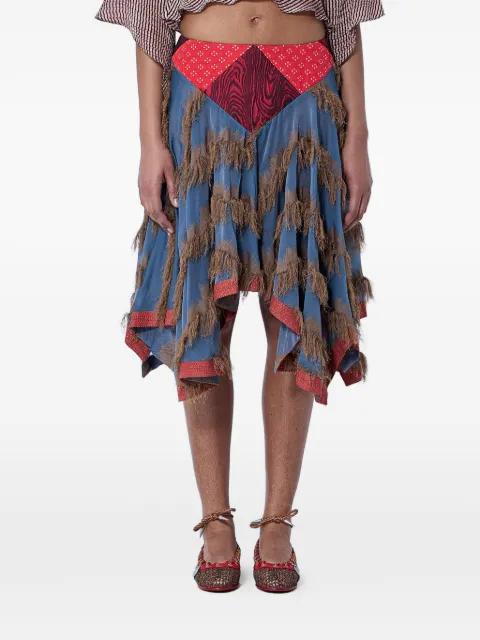 fringe-detail midi skirt by KIKO KOSTADINOV