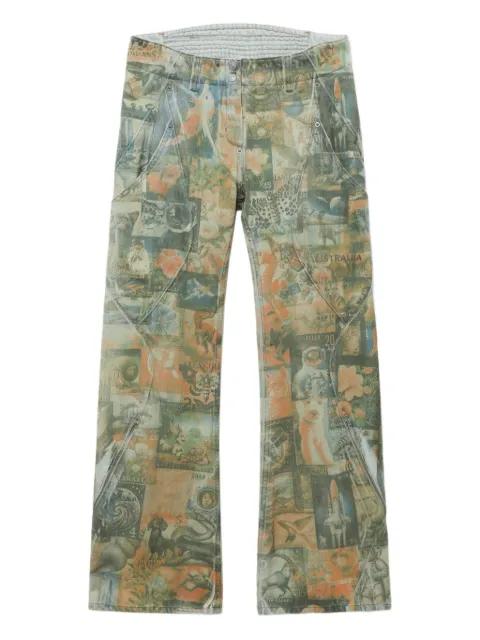 zip printed jeans by KIKO KOSTADINOV
