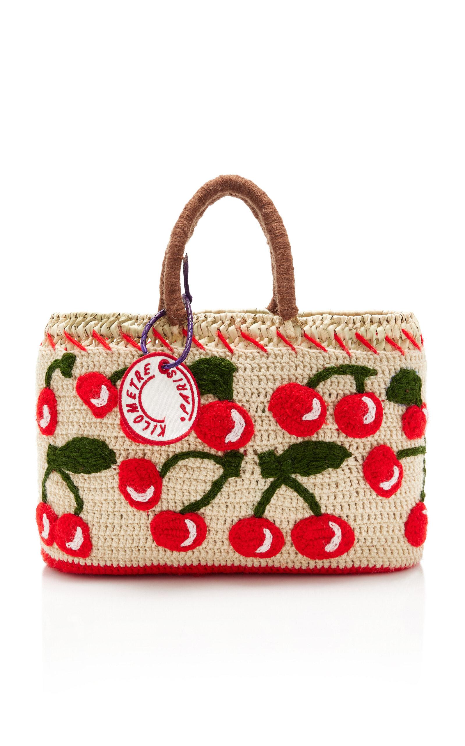 Kilometre Paris Exclusive La Isla Mon Cherry Raffia Tote Bag - Moda Operandi by KILOMETRE PARIS