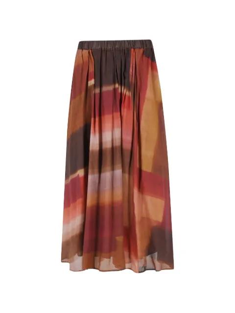 abstract-print gathered skirt by KILTIE