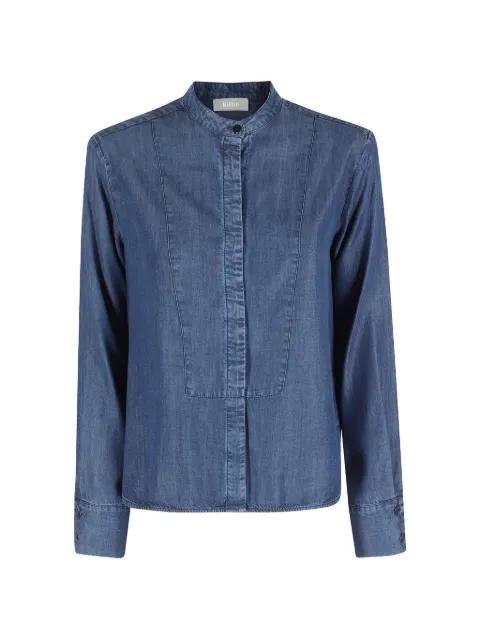 band-collar denim shirt by KILTIE