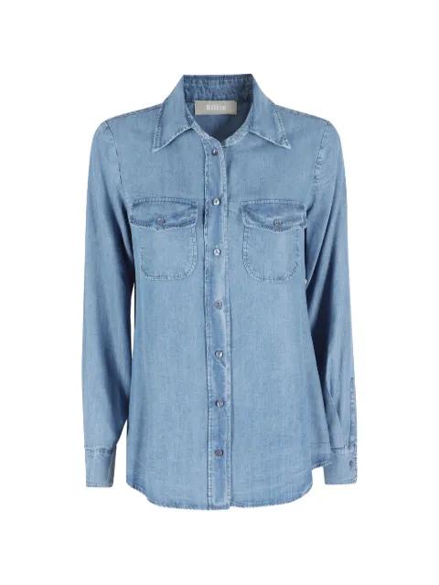 flap-pocket denim shirt by KILTIE