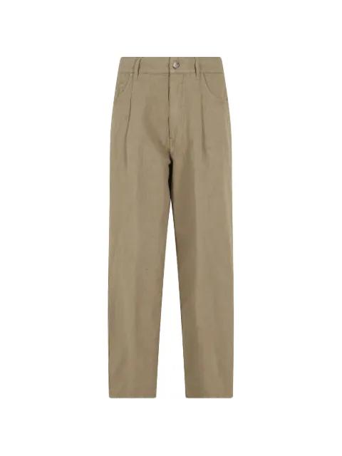 pleated tapered trousers by KILTIE