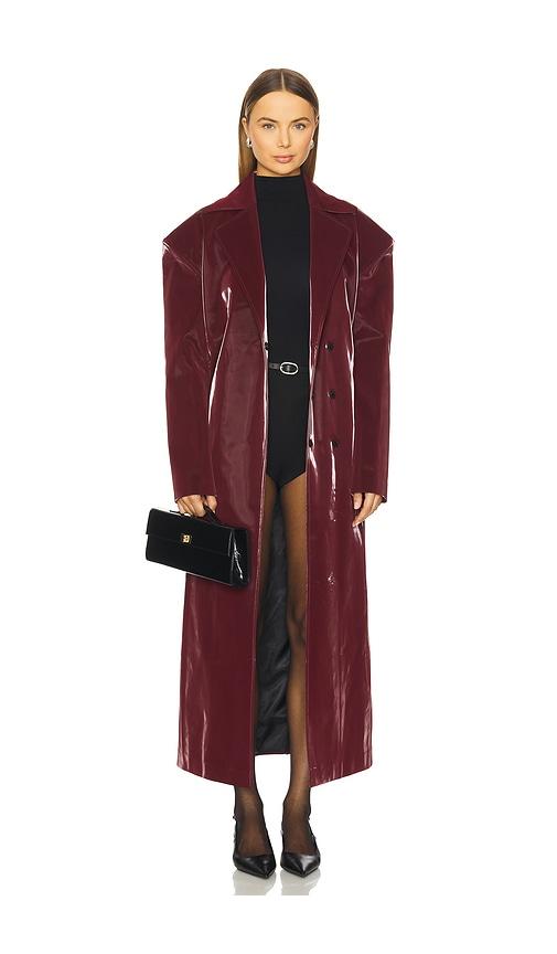 Kim Shui Kristy Coat in Burgundy by KIM SHUI