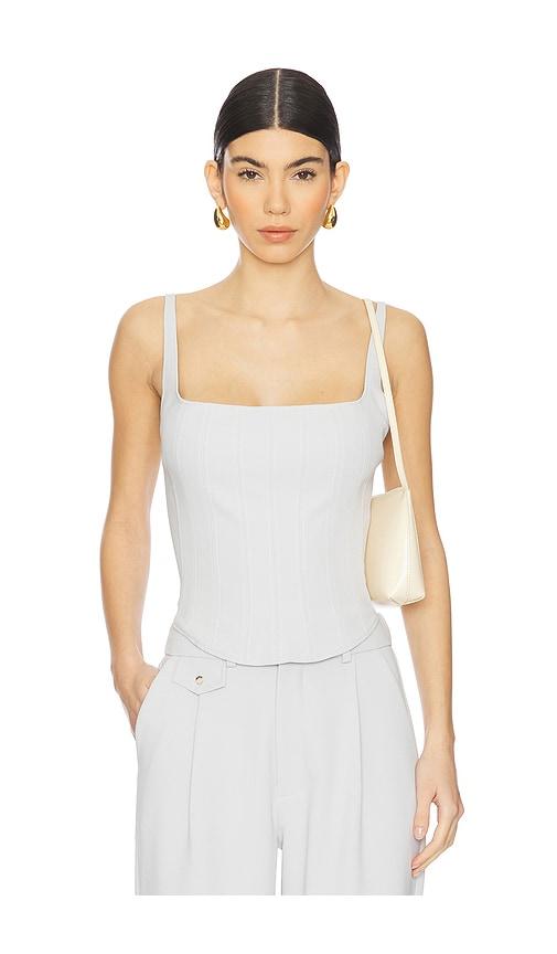 Kimberly Taylor Juliette Bustier in Light Grey by KIMBERLY TAYLOR