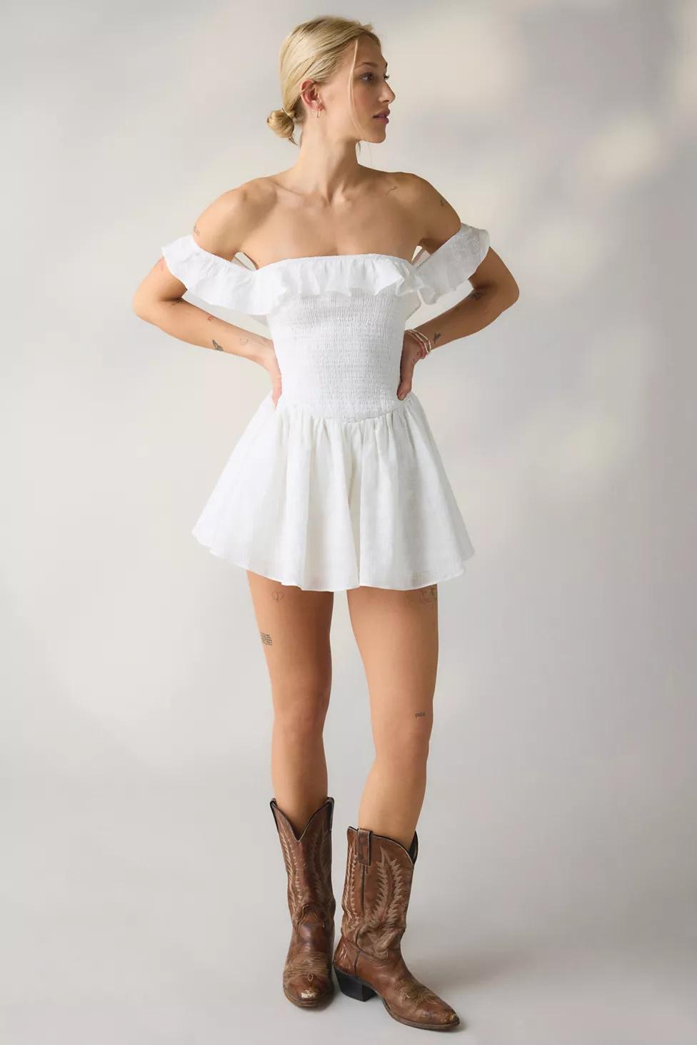 Kimchi Blue Clementine Smocked Ruffle Romper by KIMCHI BLUE