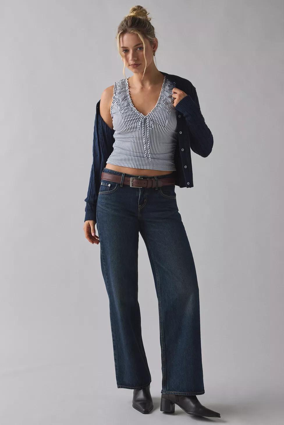 Kimchi Blue Ella Ruched Tie-Front Cropped Tank Top by KIMCHI BLUE