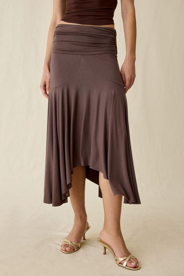 Kimchi Blue Jessica Asymmetric Low-Rise Midi Skirt by KIMCHI BLUE