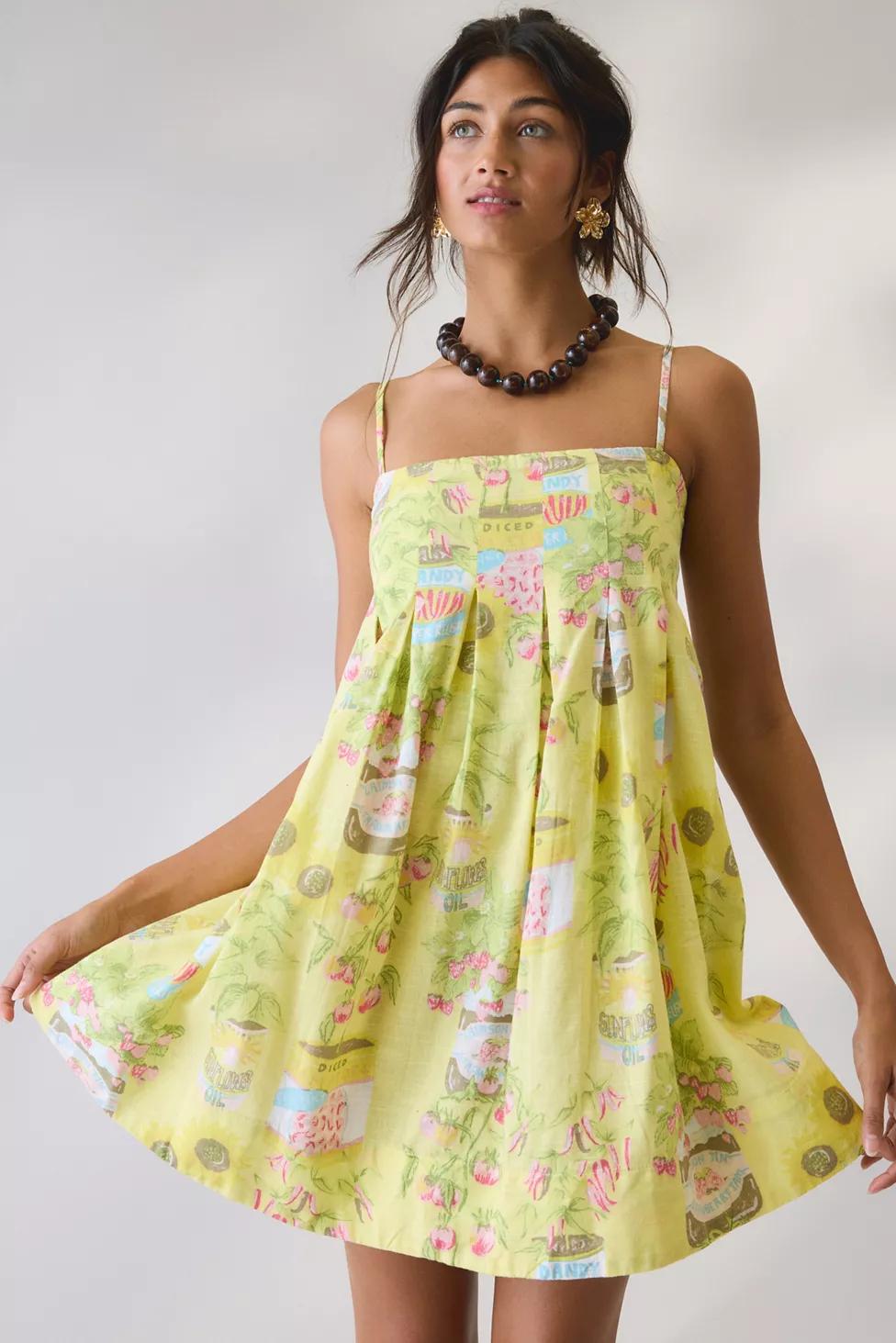 Kimchi Blue Smooth Sailing Pleated Flounce Babydoll Mini Dress by KIMCHI BLUE