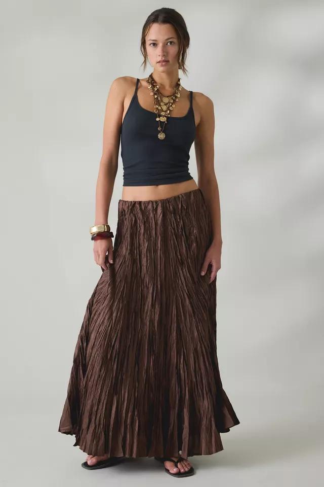 Kimchi Blue Whirlpool Crinkle Low-Rise Maxi Skirt by KIMCHI BLUE