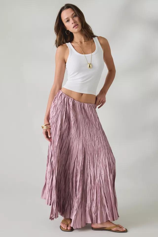 Kimchi Blue Whirlpool Crinkle Low-Rise Maxi Skirt by KIMCHI BLUE