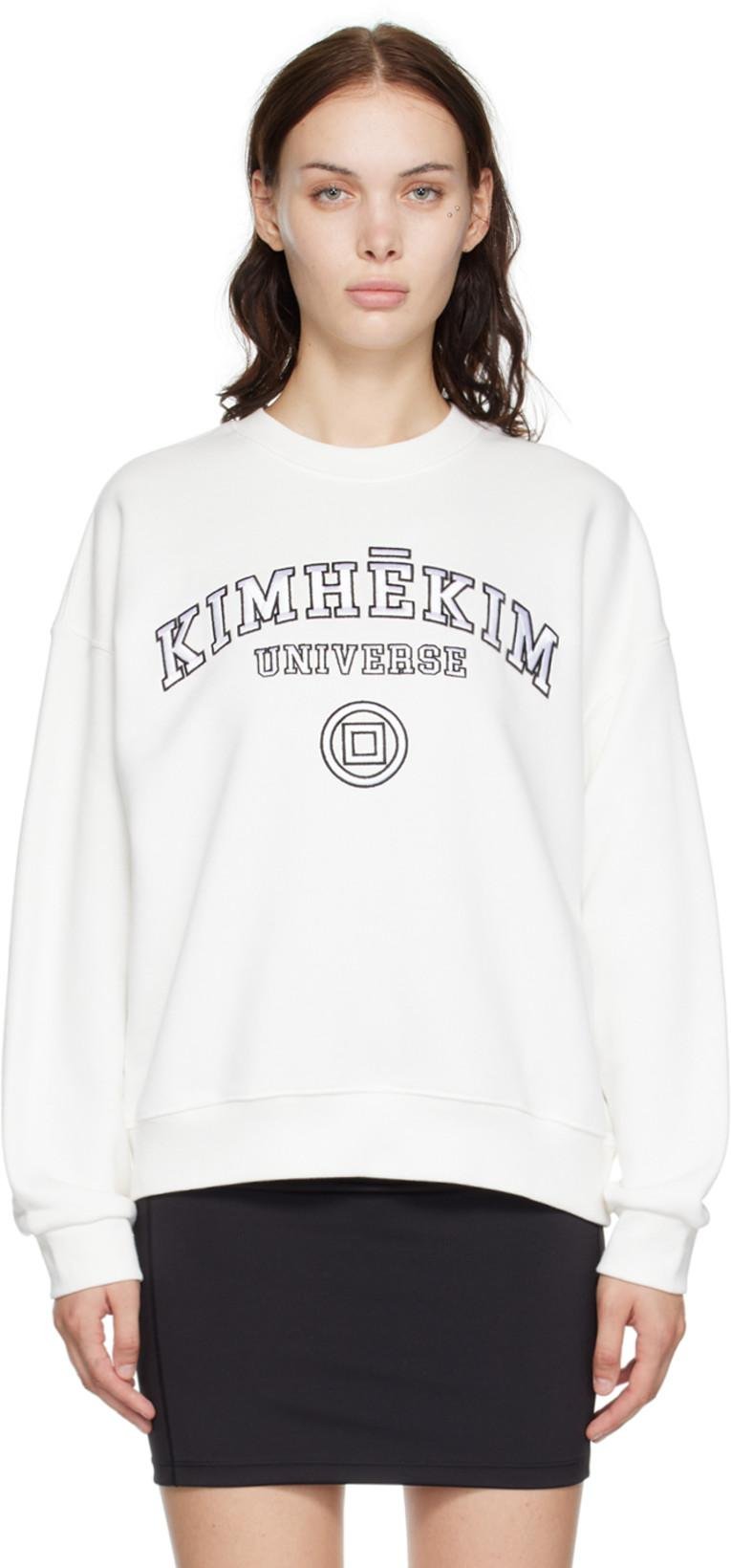 White 'Universe' Sweatshirt by KIMHEKIM