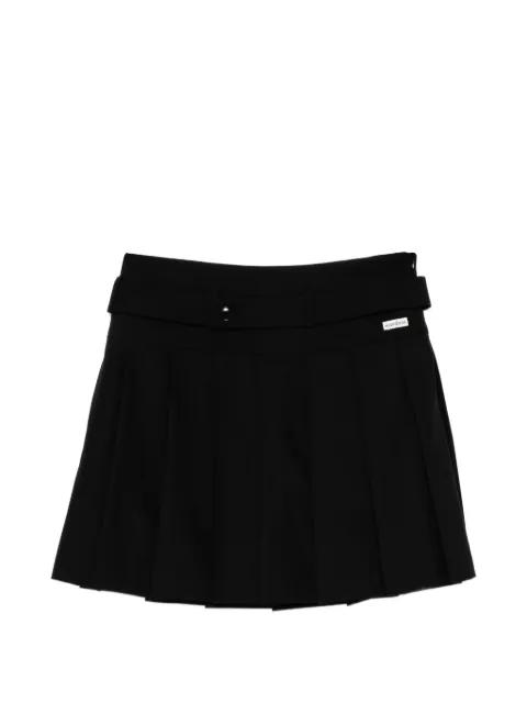 belt pleated mini short by KIMHEKIM