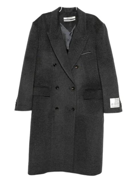 double-breasted wool-blend coat by KIMHEKIM